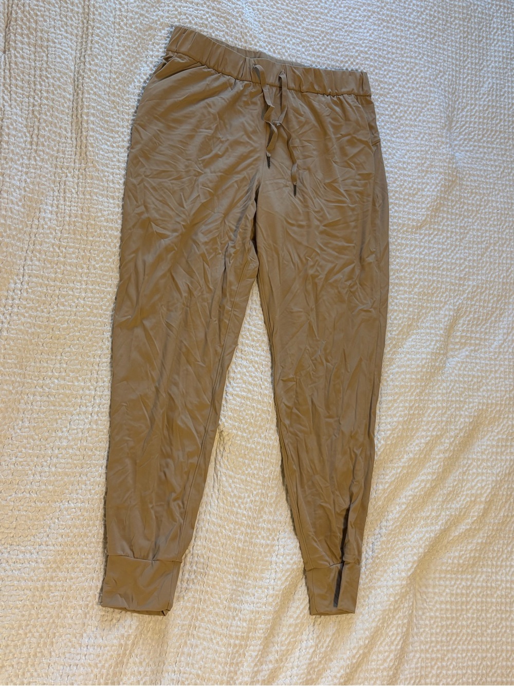 Casual Drawstring Jogger Pants - Taupe